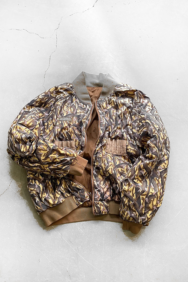 95'S DELTA MARSH REVERSIBLE HUNTING PUFF NYLON JACKET / BROWN［SIZE: 3XL USED]