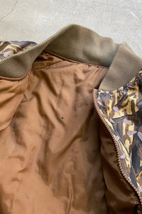 95'S DELTA MARSH REVERSIBLE HUNTING PUFF NYLON JACKET / BROWN［SIZE: 3XL USED]