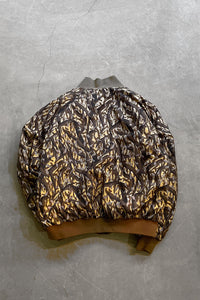 95'S DELTA MARSH REVERSIBLE HUNTING PUFF NYLON JACKET / BROWN［SIZE: 3XL USED]