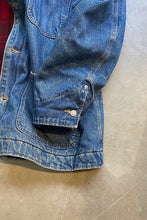 画像をギャラリービューアに読み込む, MADE IN USA 80&#39;S DENIM COVERALL W/WOOL LINER / INDIGO [SIZE: XL USED]
