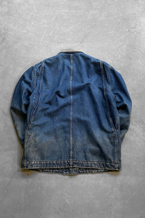 MADE IN USA 80'S DENIM COVERALL W/WOOL LINER / INDIGO [SIZE: XL USED]