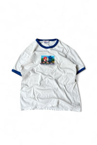 MADE IN USA 90'S SEGA SONIC GAME RINGER T-SHIRT / WHITE [SIZE: S USED]