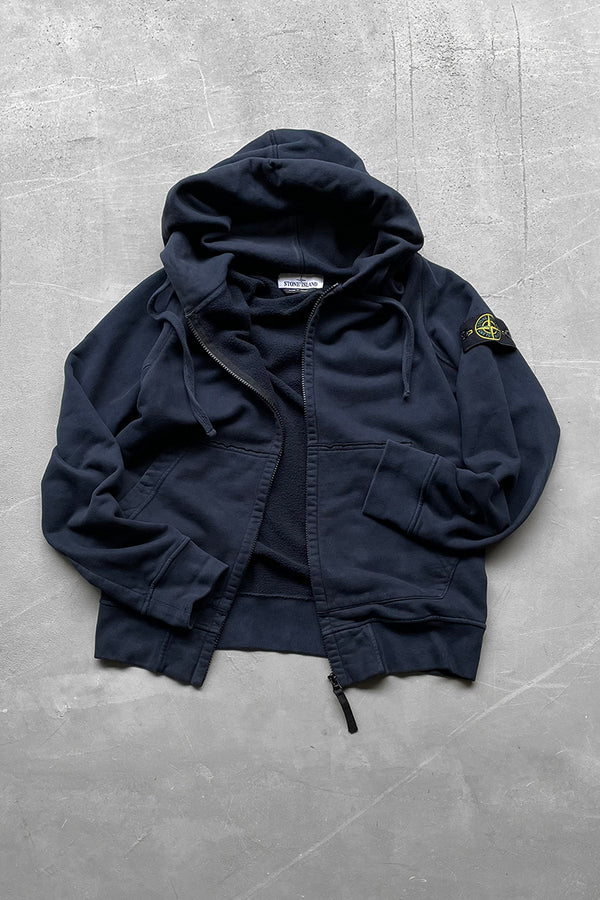 MADE IN TURKEY ZIP SWEAT HOODIE / NAVY [SIZE: M USED]