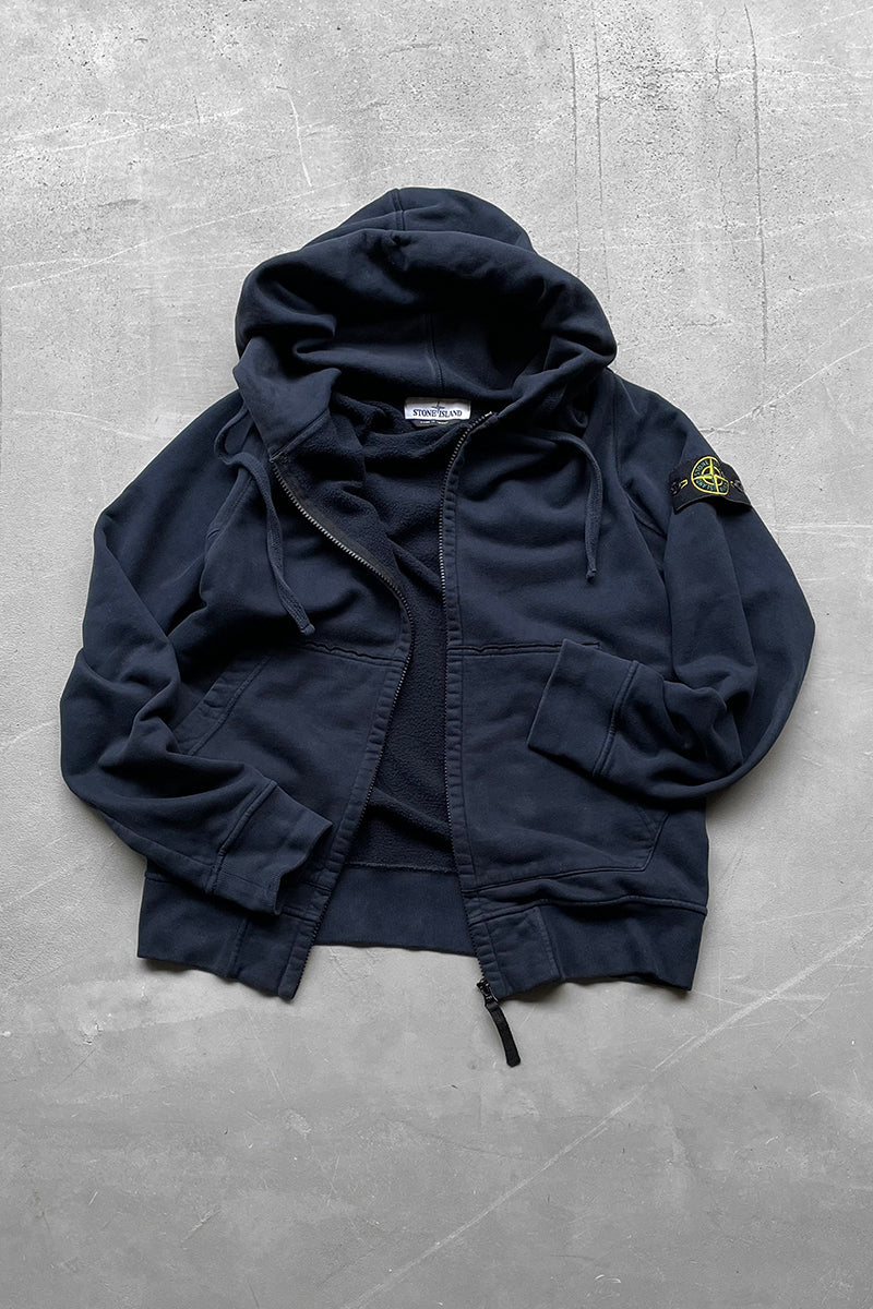 STONE  ネイビー ジップアップフーディ STONE ISLAND | MADE IN TURKEY ZIP SWEAT HOODIE – STOCK ORIGINALS