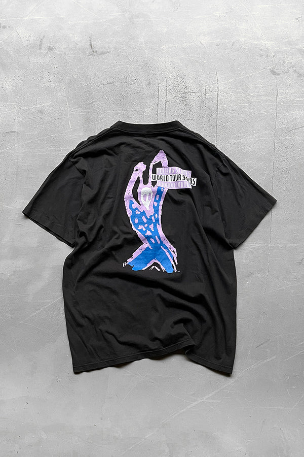 MADE IN USA 94'S ROLLING STONES BAND T-SHIRT / BLACK [SIZE: XL USED]