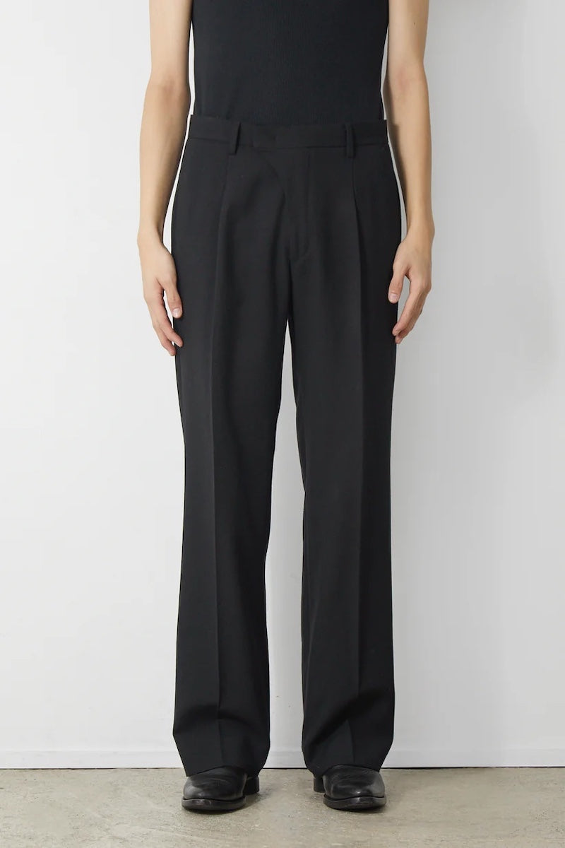 TEN WOOL POLYESTER TWILL / BLACK