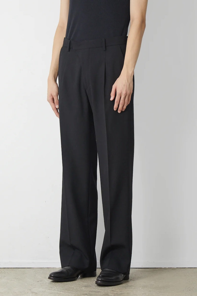 TEN WOOL POLYESTER TWILL / BLACK