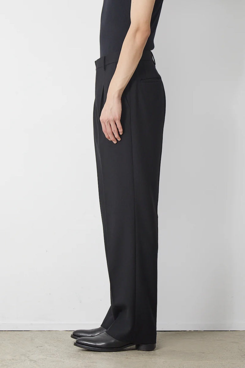TEN WOOL POLYESTER TWILL / BLACK