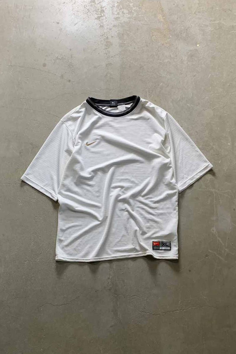 90'S S/S ONE POINT LOGO GAME T-SHIRT / WHITE [SIZE: XL USED]