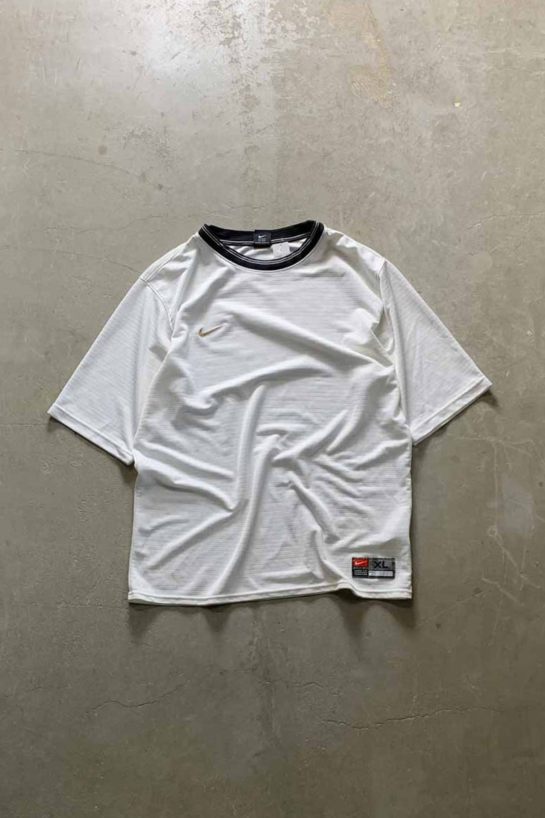 90'S S/S ONE POINT LOGO GAME T-SHIRT / WHITE [SIZE: XL USED]