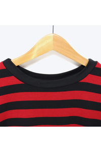 MADE IN USA HALF RAGLAN SLEEVE BORDER T-SHIRT / RED/BLACK [SIZE:M USED]