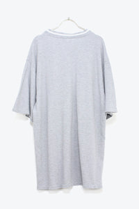 HENLEY NECK T-SHIRT / GRAY [SIZE:L USED]