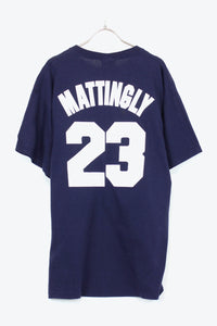 COOPERSTOWN NY YANKEES MATINGLY T-SHIRT / NAVY [SIZE:L USED]