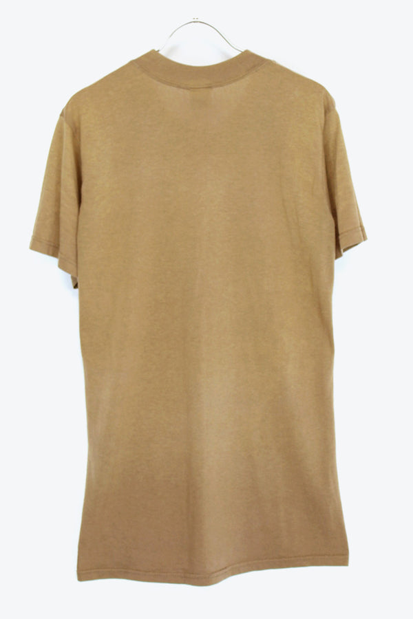 MADE IN USA 90'S PLAIN T-SHIRT / BEIGE [SIZE:S USED]