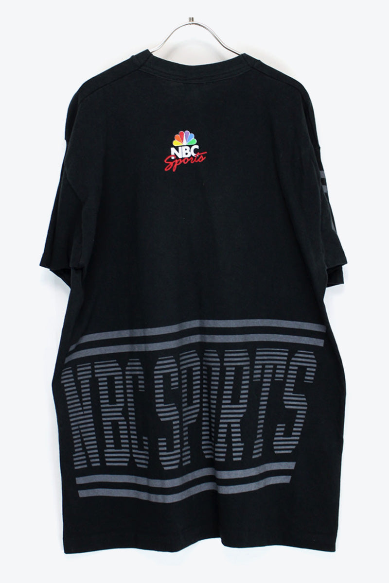 MADE IN USA 90'S NBC SPORTS T-SHIRT / BLACK [SIZE:L USED]