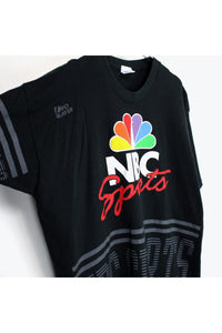 MADE IN USA 90'S NBC SPORTS T-SHIRT / BLACK [SIZE:L USED]