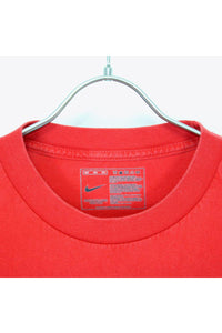 LOGO STAR T-SHIRT / RED [SIZE:L USED]