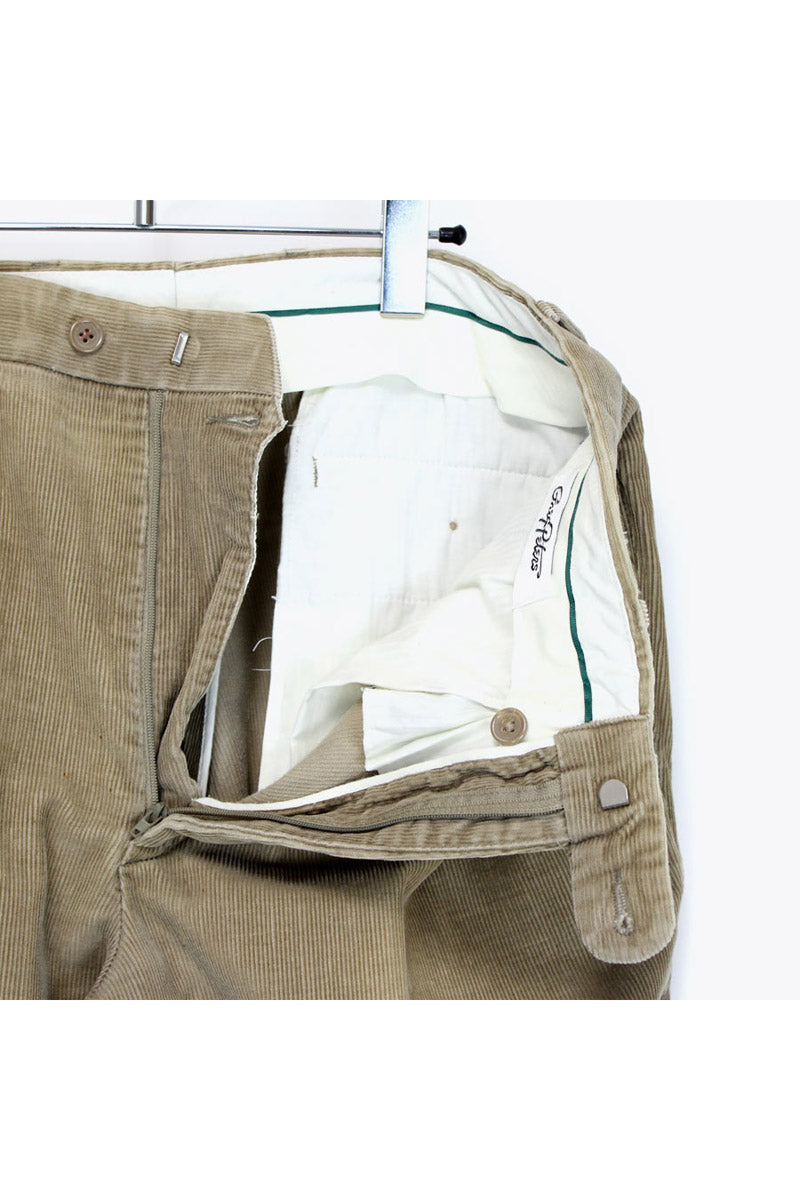 WIDE CORDUROY PANTS / BEIGE【SIZE:W32L30 USED】