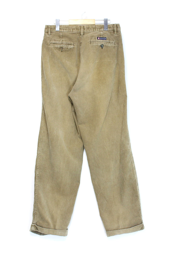 WIDE CORDUROY PANTS / BEIGE【SIZE:W34L32 USED】