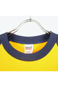 90'S BASEBALL T-SHIRT / YELLOW NAVY [DEADSTOCK/NOS]