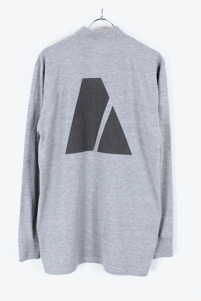 L/S MOCK NECK T-SHIRT / GRAY [SIZE:S USED]