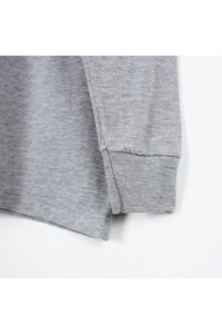 L/S MOCK NECK T-SHIRT / GRAY [SIZE:S USED]