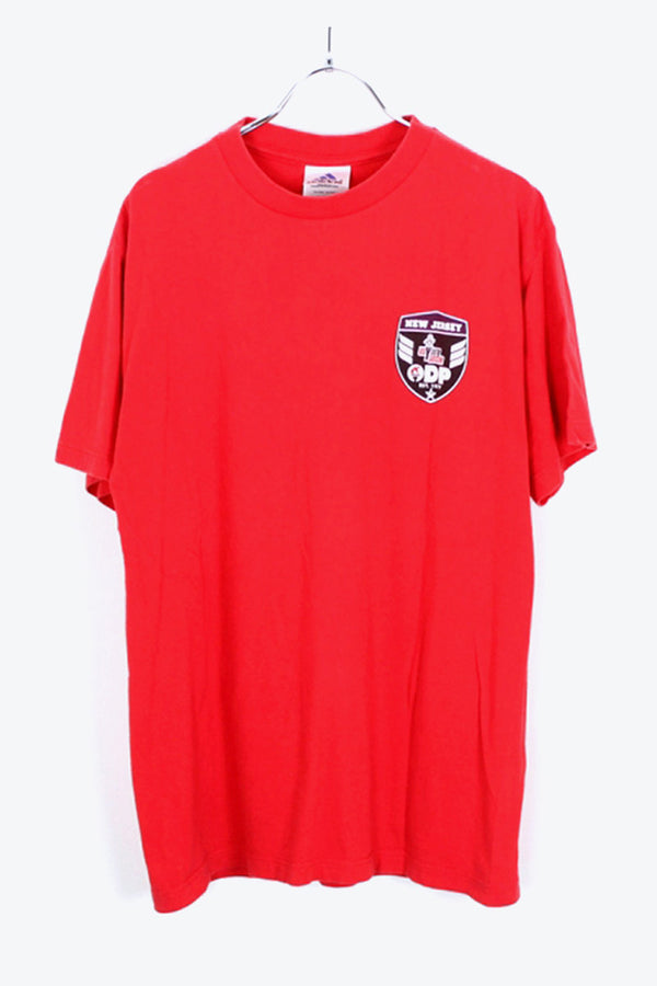 MADE IN USA BACK LOGO PRINT T-SHIRT / RED [SIZE:S USED]