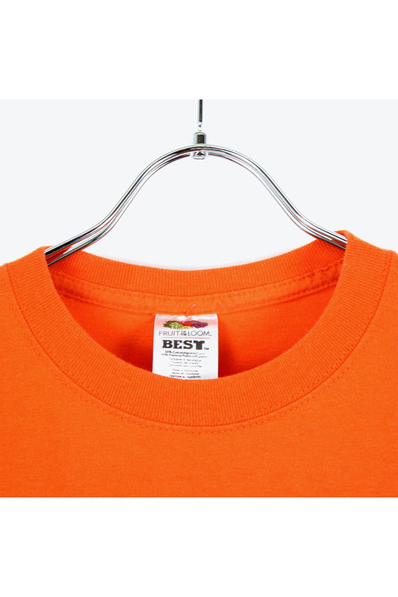 HARLEY DAVIDSON PRINT T-SHIRT / ORANGE [SIZE:M USED]