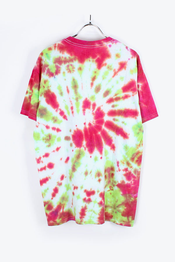 MADE IN USA TIE DYE T-SHIRT / RED/WHITE [SIZE:M USED]