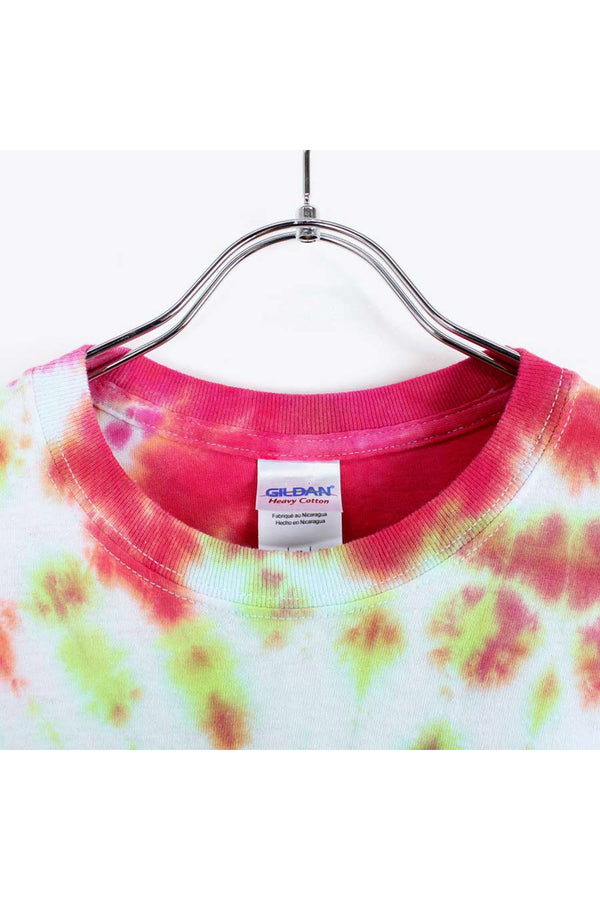 MADE IN USA TIE DYE T-SHIRT / RED/WHITE [SIZE:M USED]