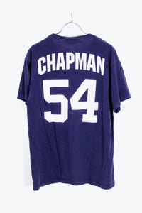 NY YANKEES 54 CHAPMAN T-SHIRT / NAVY [SIZE:M USED]