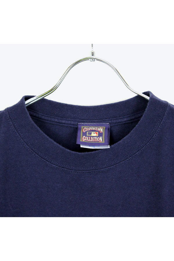 NY YANKEES 7 MANTLE T-SHIRT / NAVY [SIZE:XL USED]