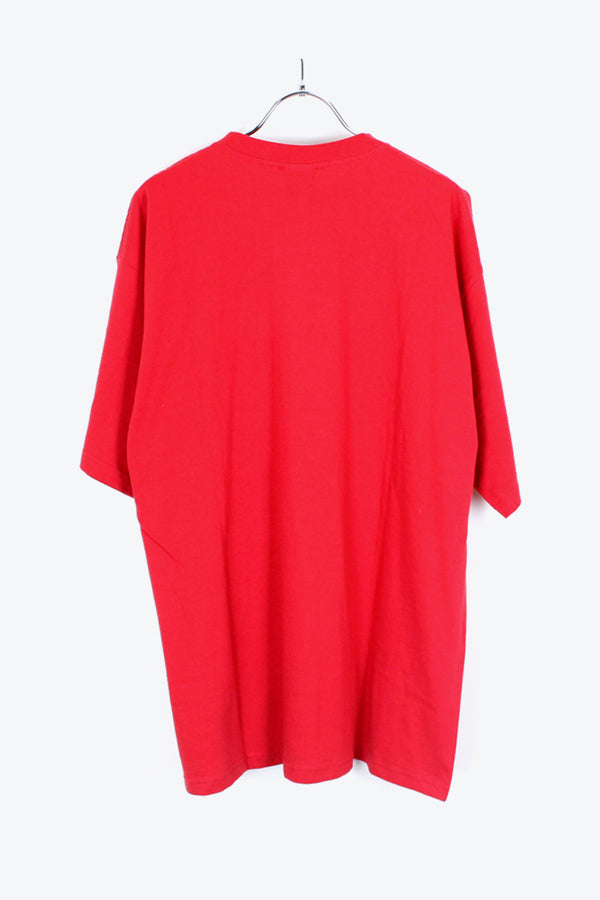 PRINT T-SHIRT / RED [SIZE:L USED]