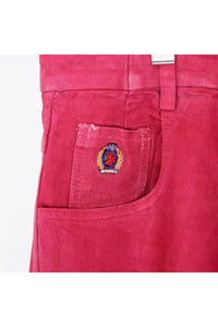 90'S MADE IN USA DENIM SHORTS / RED [SIZE: 36 USED]