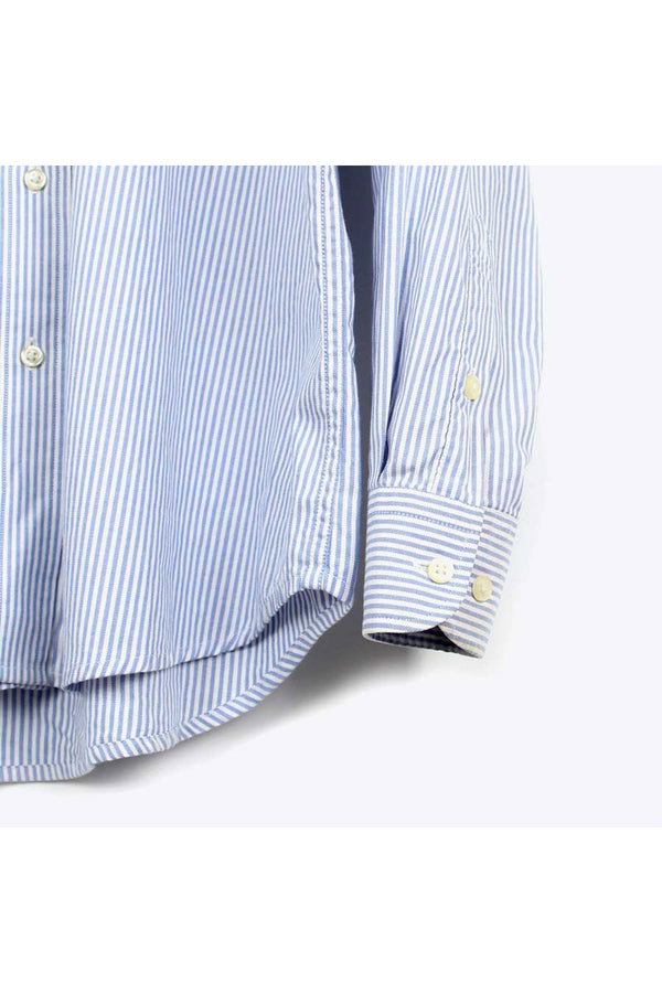 90'S L/S BD OXFORD STRIPE SHIRT / BLUE [SIZE: M USED]