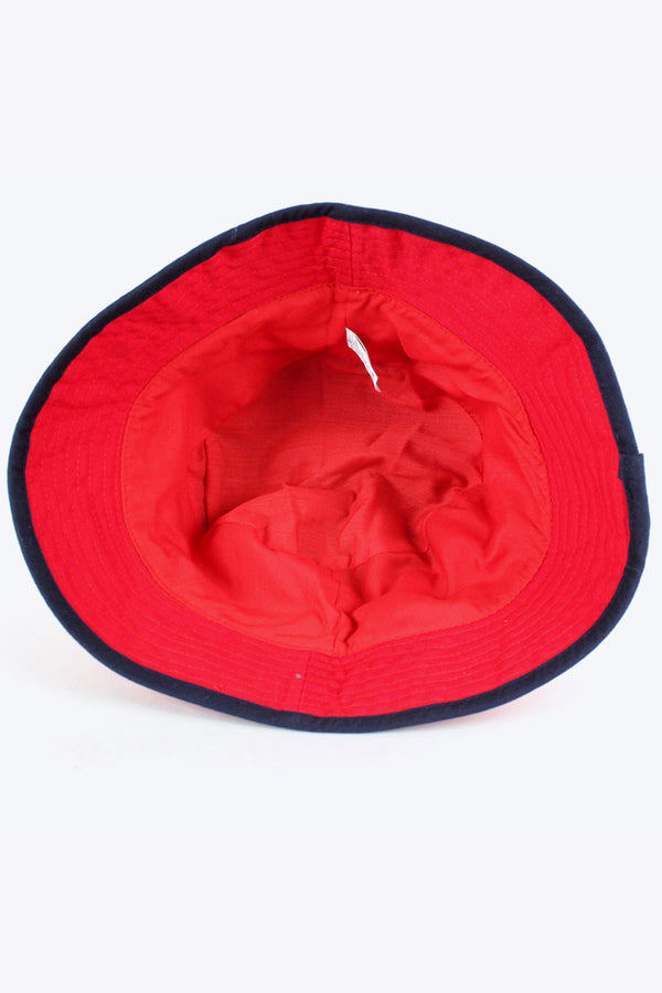 COLOR BLOCK BUCKET HAT / RED NAVY WHITE [SIZE: O/S NEW][50%OFF]