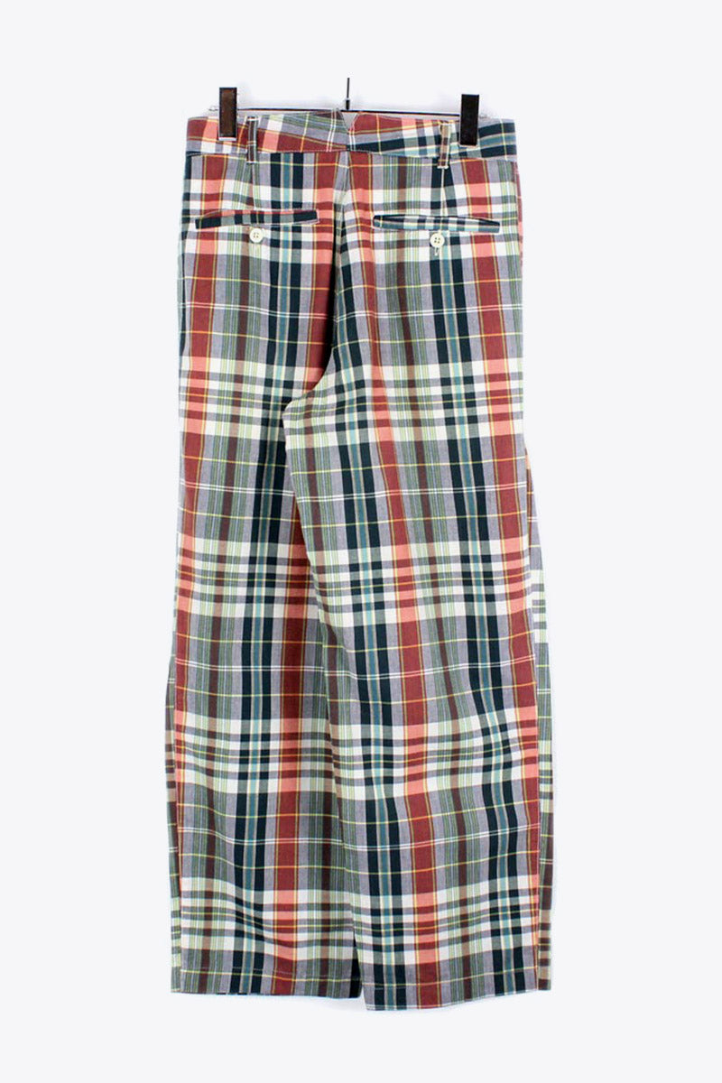 MADE IN ITALY MADRAS CHACK SLACKS / MULTI [SIZE:28상당 USED]