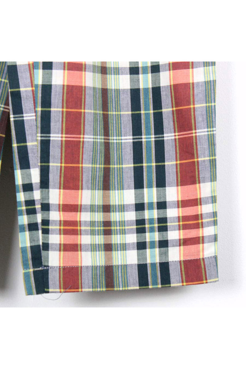 MADE IN ITALY MADRAS CHACK SLACKS / MULTI [SIZE:28상당 USED]