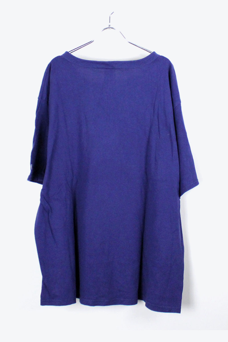 90'S S/S LOGO PRINT T-SHIRT / NAVY [SIZE:XL USED]