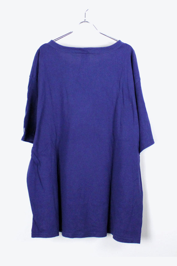 90'S S/S LOGO PRINT T-SHIRT / NAVY [SIZE:XL USED]
