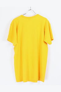 80'S S/S PRINT T-SHIRT / YELLOW/BLACK [SIZE:L USED]