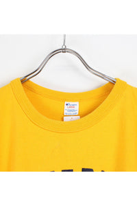 80'S S/S PRINT T-SHIRT / YELLOW/BLACK [SIZE:L USED]