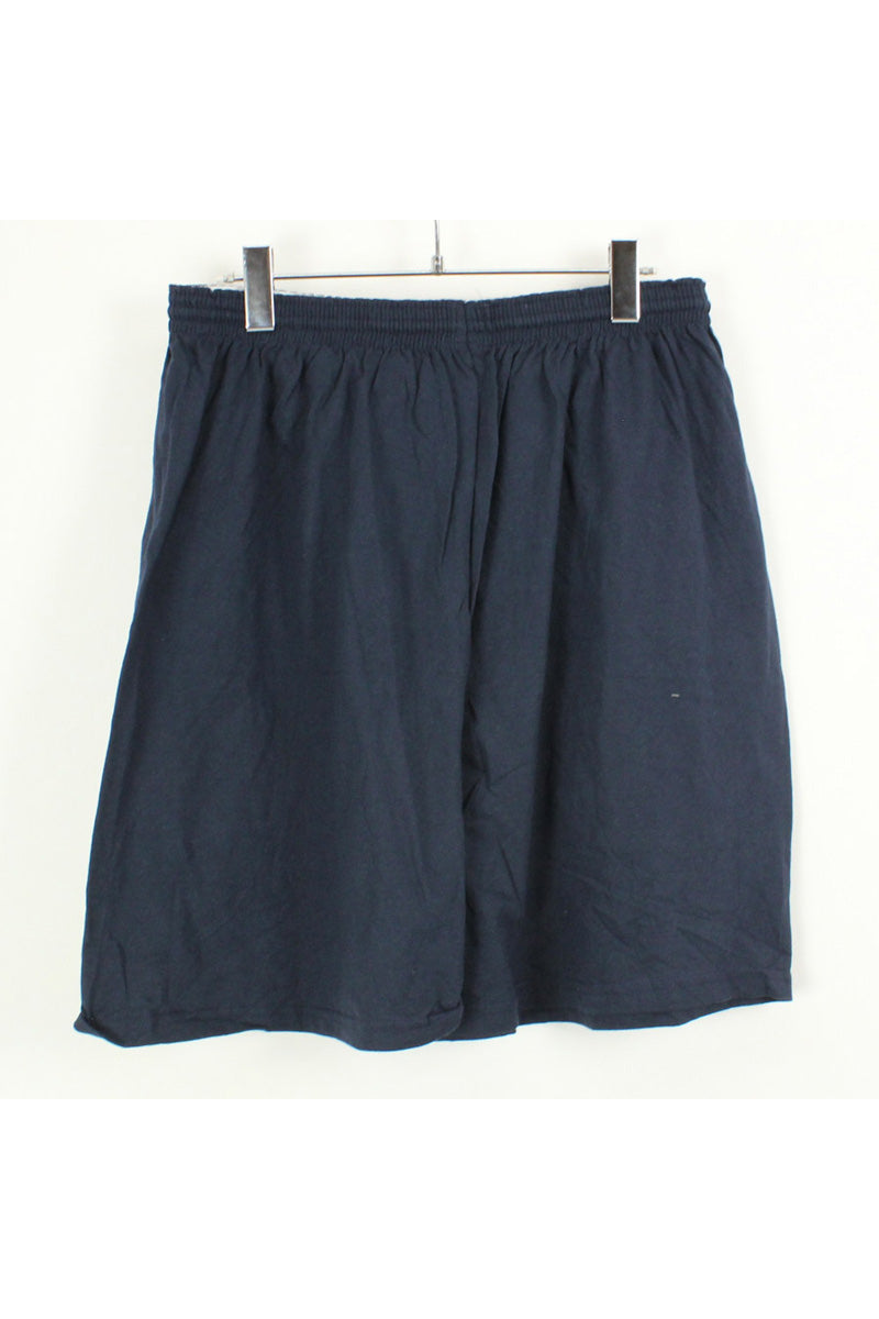 ONE POINT LOGO TRAINING SHORTS / NAVY [SIZE: XL USED]
