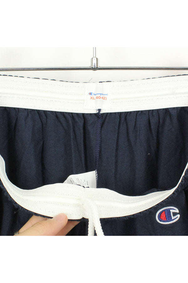 ONE POINT LOGO TRAINING SHORTS / NAVY [SIZE: XL USED]