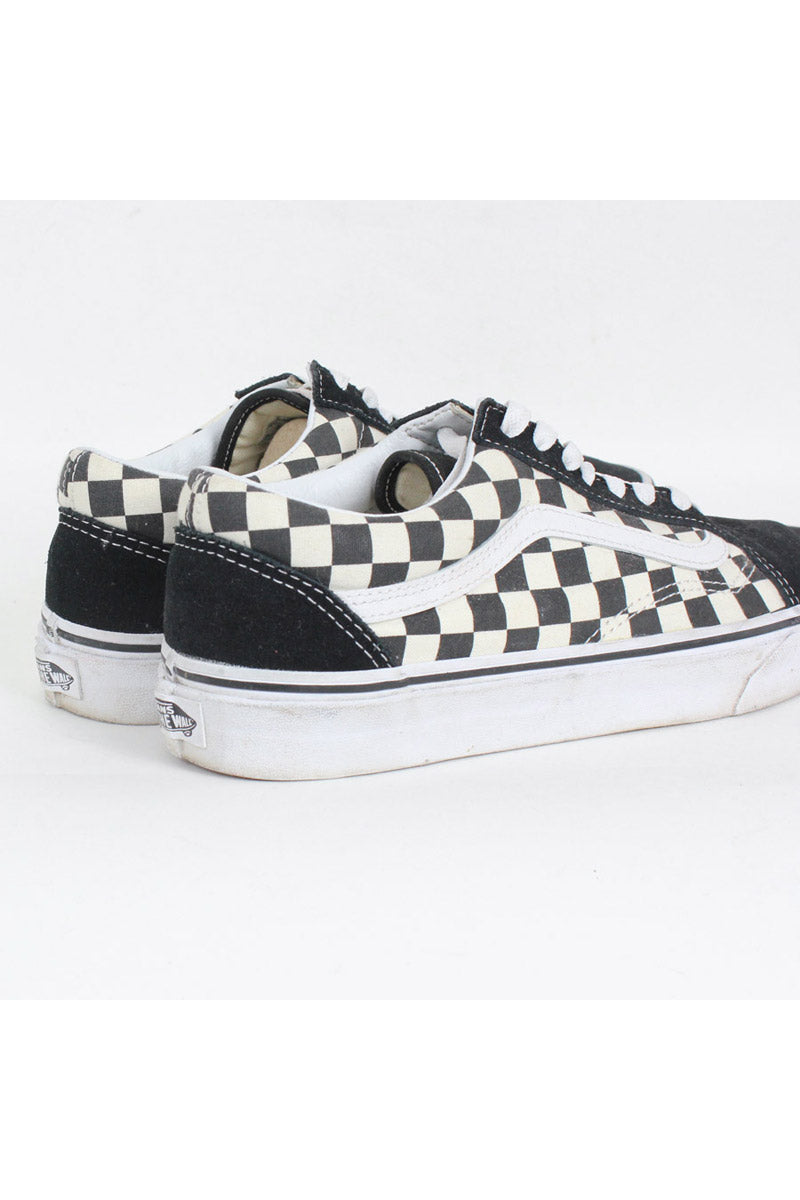 OLD SKOOL CHECKER FLAG USA企画品 / BLACK WHITE [SIZE: US8(26cm) USED]