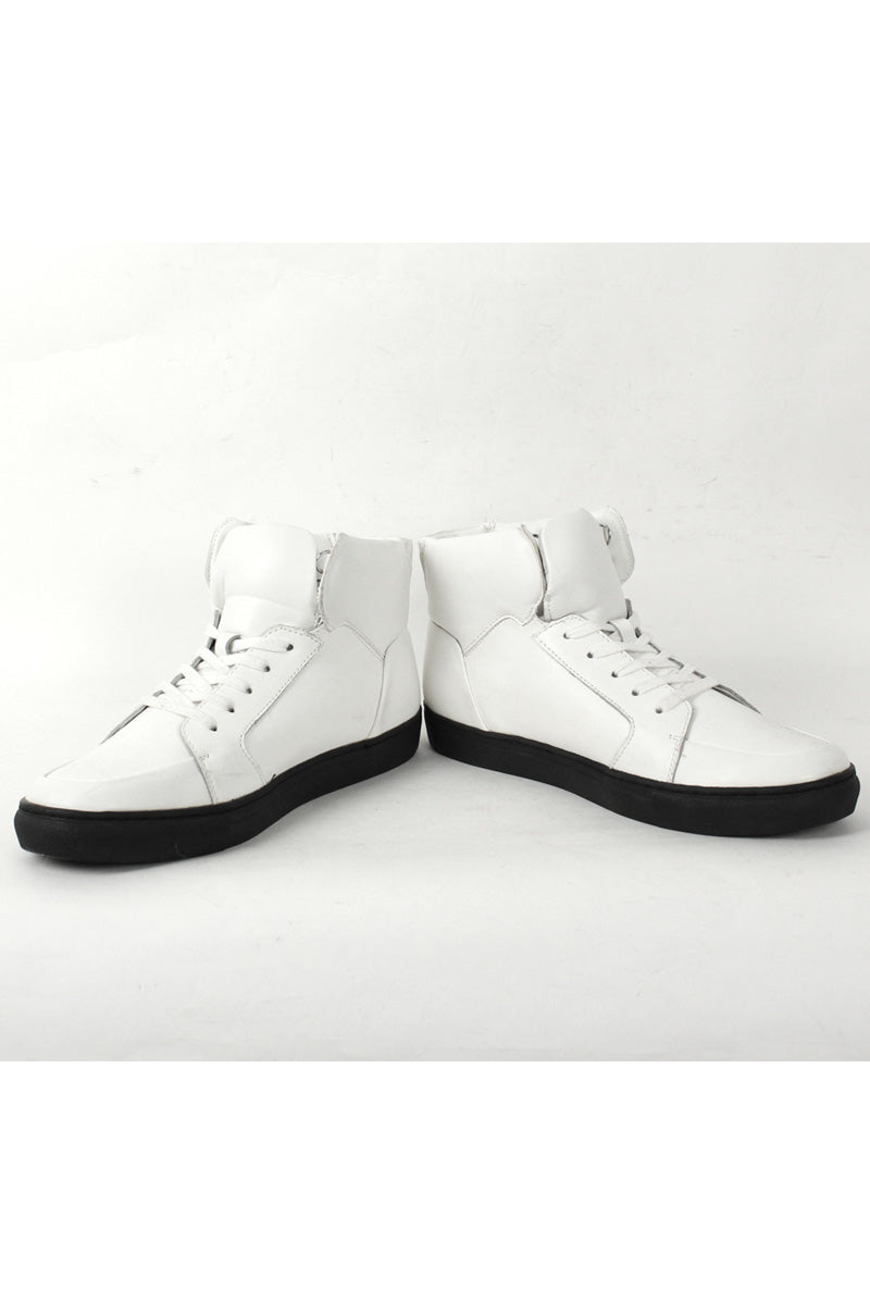 LEATHER SNEAKERS HI / WHITE [사이즈: US9(27cm) 데드스톡/NOS]