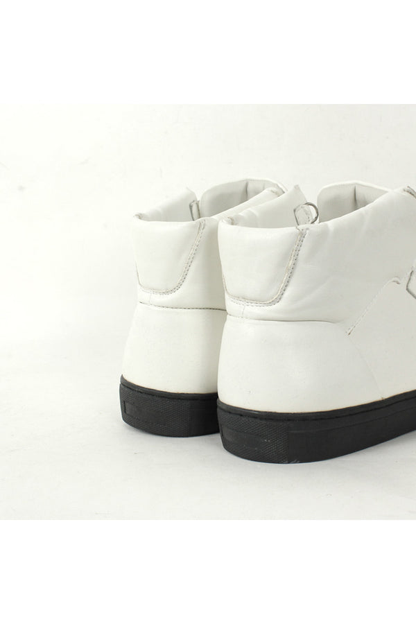 LEATHER SNEAKERS HI / WHITE [SIZE: US9(27cm) DEADSTOCK/NOS]