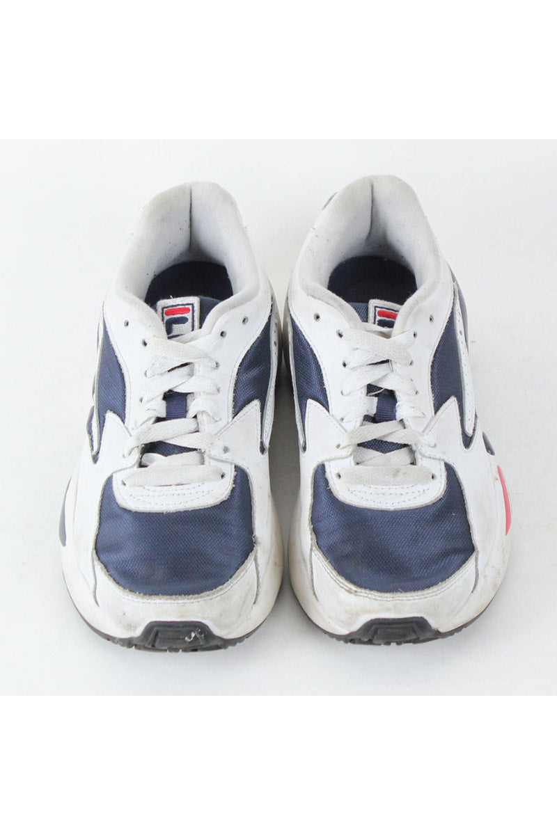 RUNNING SNEAKERS / WHITE NAVY [SIZE: US8(26cm) USED]
