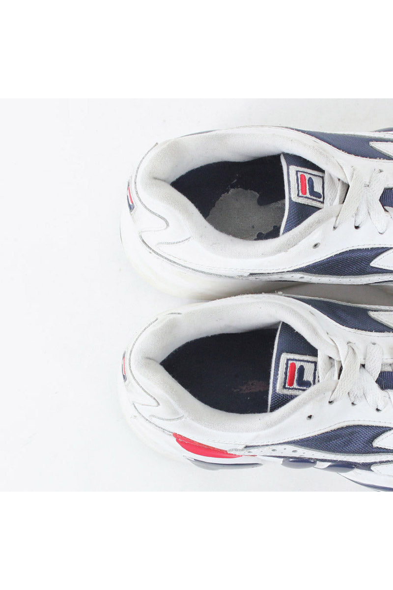 RUNNING SNEAKERS / WHITE NAVY [SIZE: US8(26cm) USED]