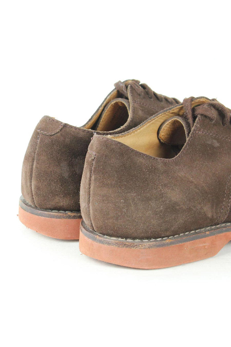SUEDE PLAIN TOE SHOES / BROWN [SIZE: US9.5(27.5cm相当) USED]